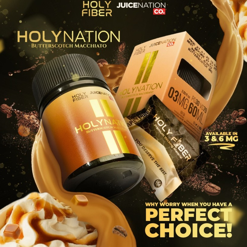 Holynation Butterscotch Macchiato 60ML by JNC x Holy Fiber