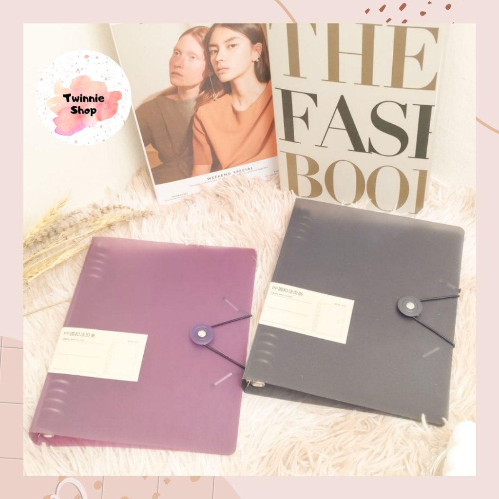 

Binder Notebook A5 B5 Ungu Hitam Kuliah Sekolah Polos Agenda Buku Spiral Ring Model Plastik Murah Ready COD