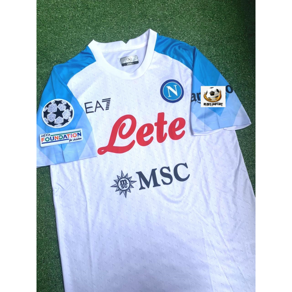 Jersey Baju Bola Napoli Away Full Patch 2022 2023 Grade Ori