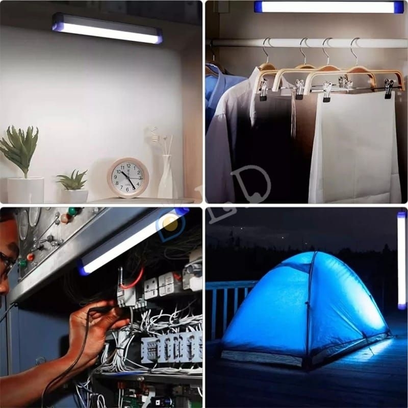 60W32CM Lampu Neon Led Emergency Panjang Tempel Magnet Dan Gantung