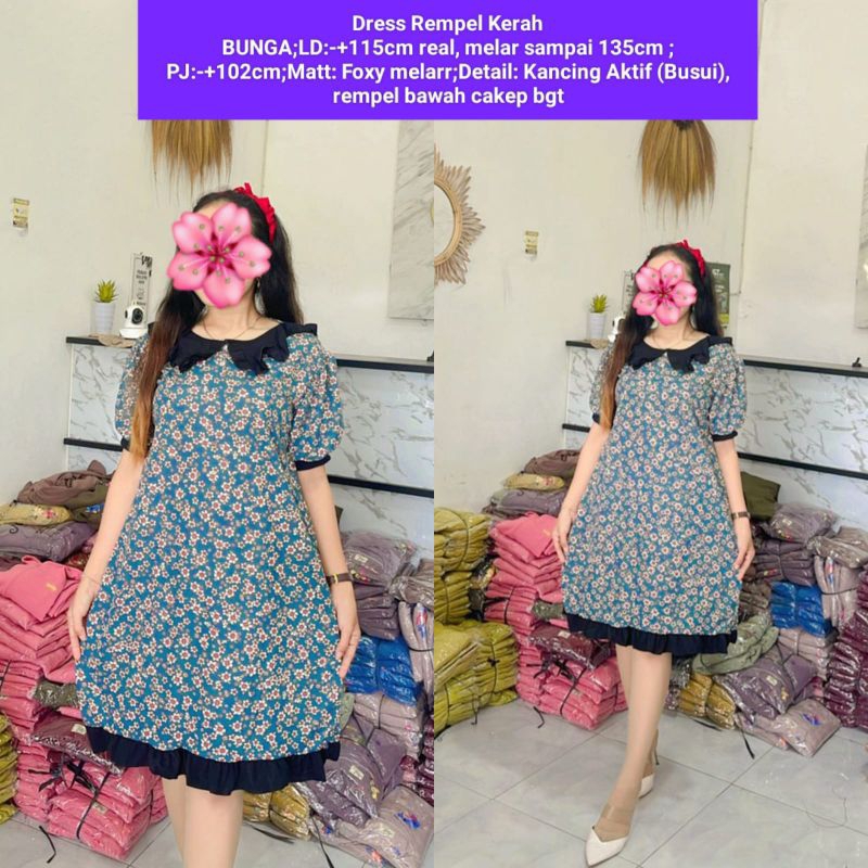 Dress Foxy Cindy / Dress Foxy Cindy Kerah Panjang Belakang/ Dress Foxy Cindy / Dress Foxy Canda / Dress Foxy Busui / Daster Foxy / Daster Foxy murah / Daster Foxy Cindy