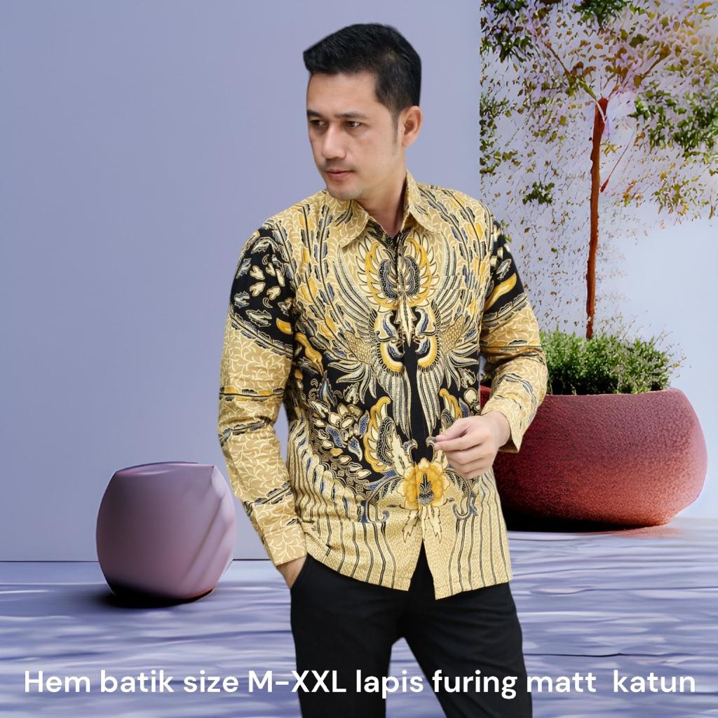 Kemeja Batik Solo 29 | Hem Batik Pria | Atasan Lengan Panjang