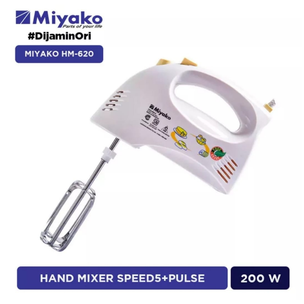 MIYAKO HAND MIXER HM-620 Putih Garansi Resmi