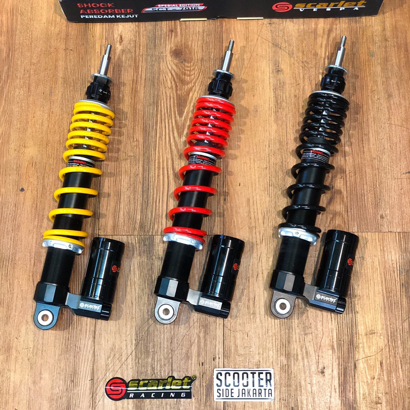 Shock Tabung Scarlet Belakang Vespa Primavera Sprint