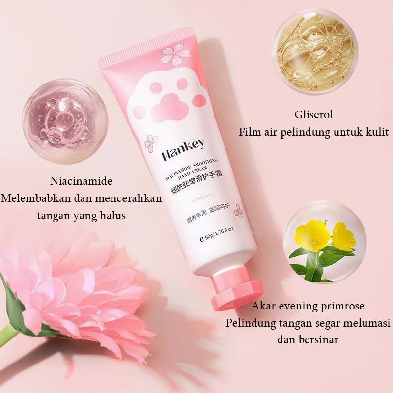 Hand sunscreen cream Krim tangan dan kaki Tabir surya Hand body whitening 50G Meremajakan dan melembabkan Memperbaiki kekeringan dan kekasaran Anti retak dan anti penuaan Krim Tangan Pemutih yang melembabkan dan tidak berminyak