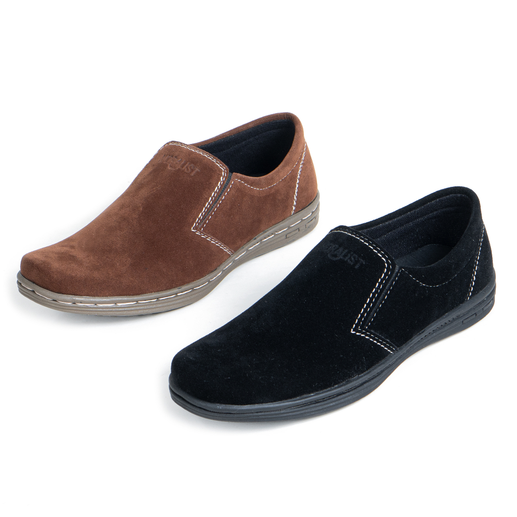 Sepatu Slip On Pria Casual Bahan Kulit Kerja Kantor santai casual S.GP01