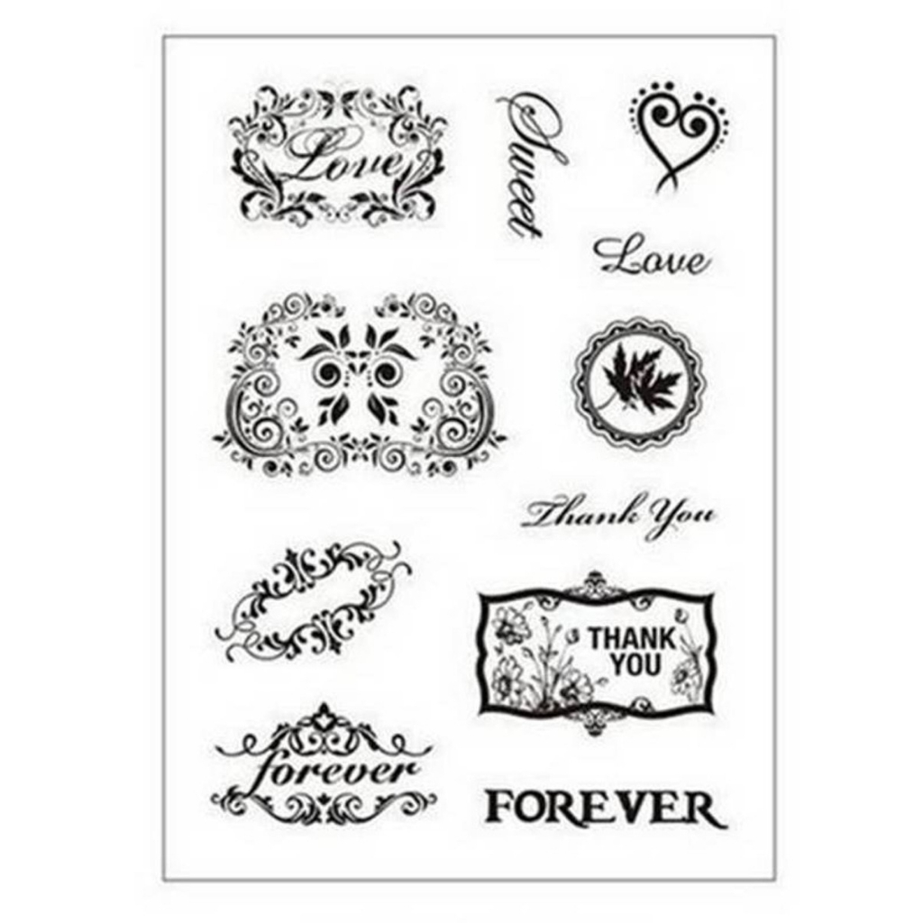 Clear Stamp (Stempel Transparan/Bening) - Vines Frame Pattern