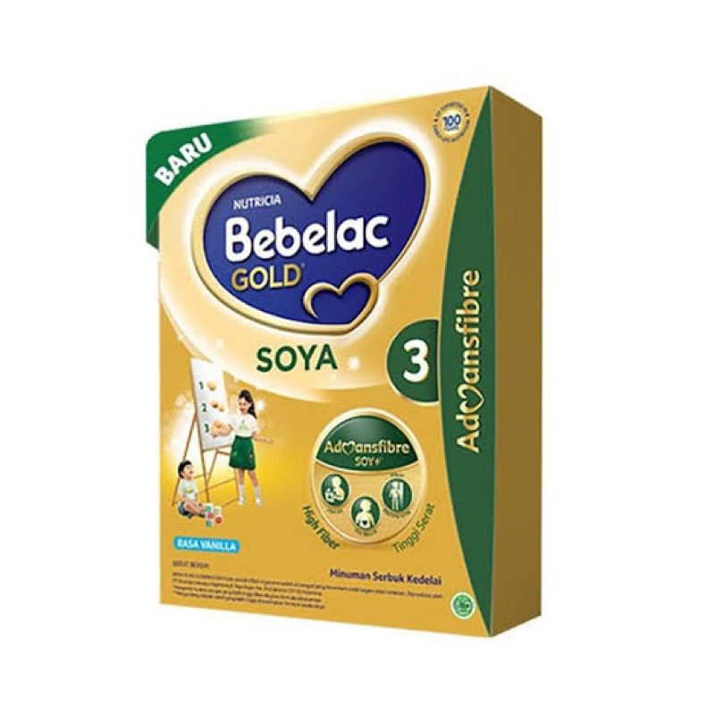 Nutricia Bebelac Gold 3 Soya 360gr Rasa Vanilla Susu Formula Bayi Anak Kedelai Untuk Usia 1-5tahun B