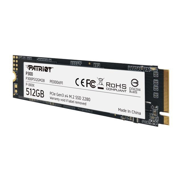 Patriot SSD P300 M.2 2280 PCI-e Gen.3 x 4 (NVMe 1.3) 512 GB