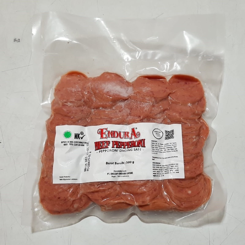 

Endura Beef Pepperoni 500 gram Free Bubble Wrap dan Dus Tebal