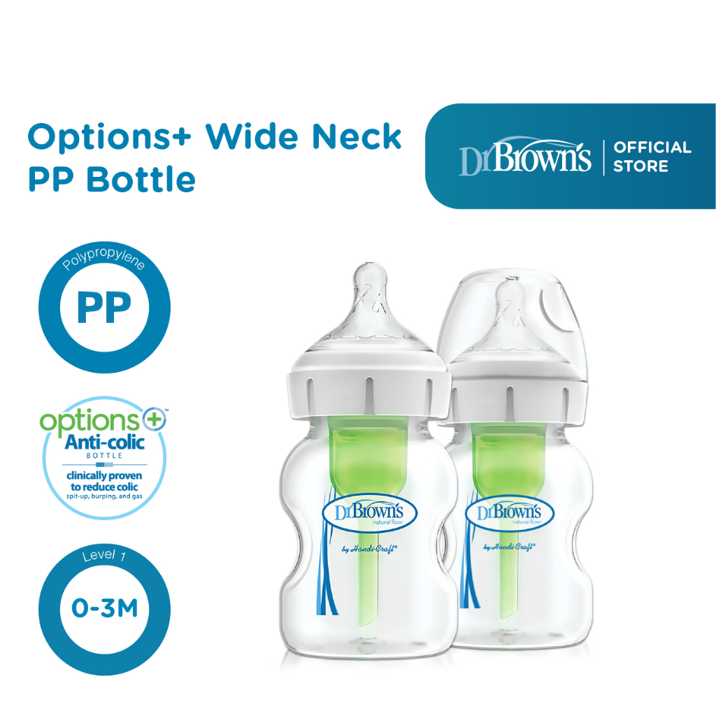 Botol Dr.Brown's Options PLUS 150ml isi 2 / Botol Susu Bayi