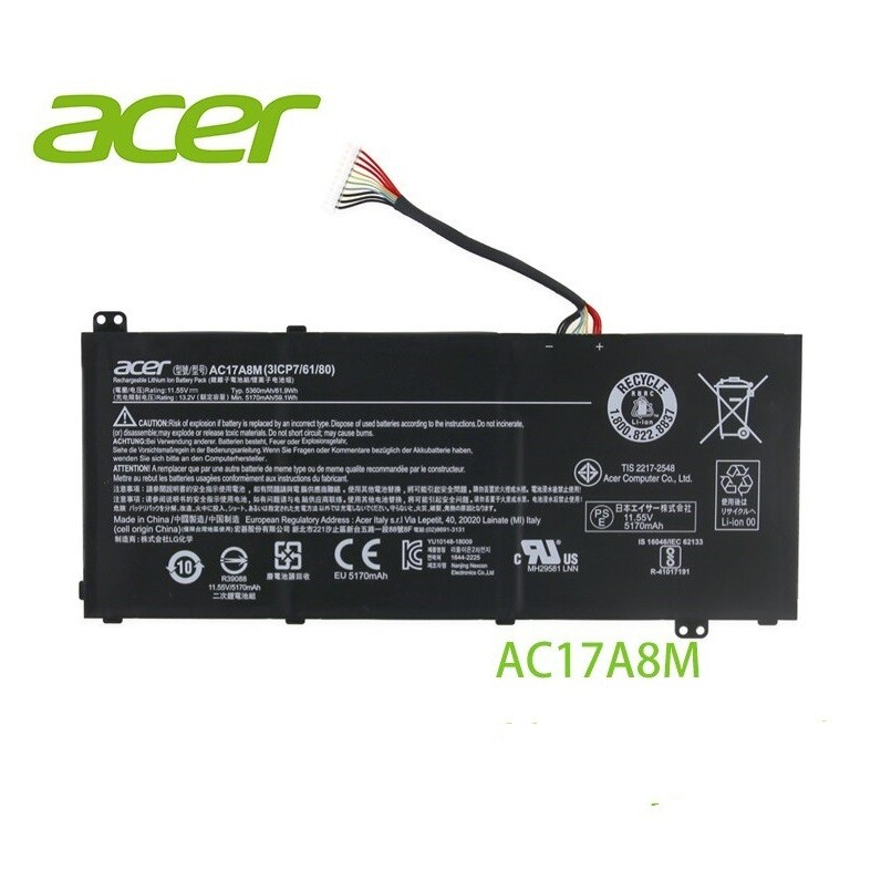 Baterai Original Acer Aspire 5 A514-51 51G A514-52 A514-53 AC17A8M