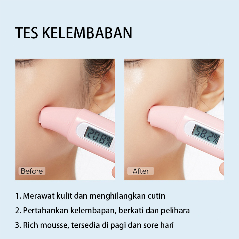 Cleansing mousse pembersih Pemutih wajah pembersih Whitening facial cleanser Amino Acid Ultra Gentle Cleansing Mousse Memutihkan/Melembabkan/Mencerahkan kulit/Mengelupas/Memperbaiki warna kulit Juga cocok untuk kulit sensitif kering kombinasi teriritasi