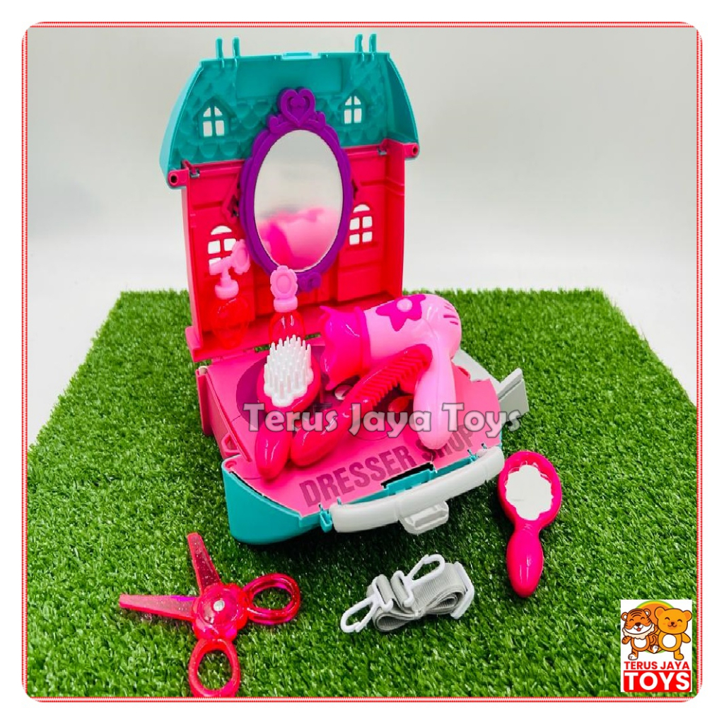 Mainan Anak Kitchen Set Burger Make up Salon salon koper Hairdyer