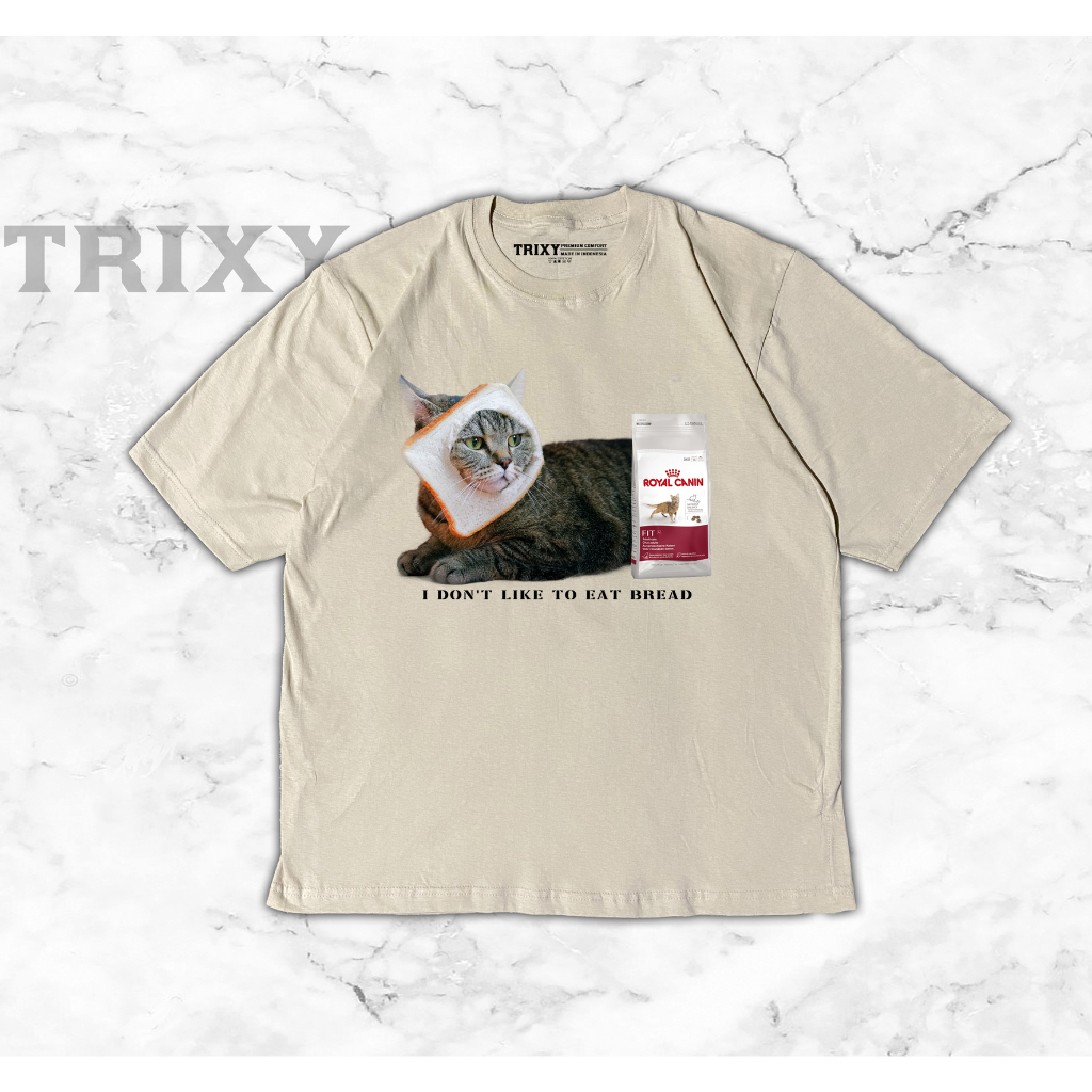 KAOS GAMBAR KUCING WANNA ROYAL CANIN / KAOS SAKU GAMBAR KUCING / KAOS TRIXY ORIGINAL