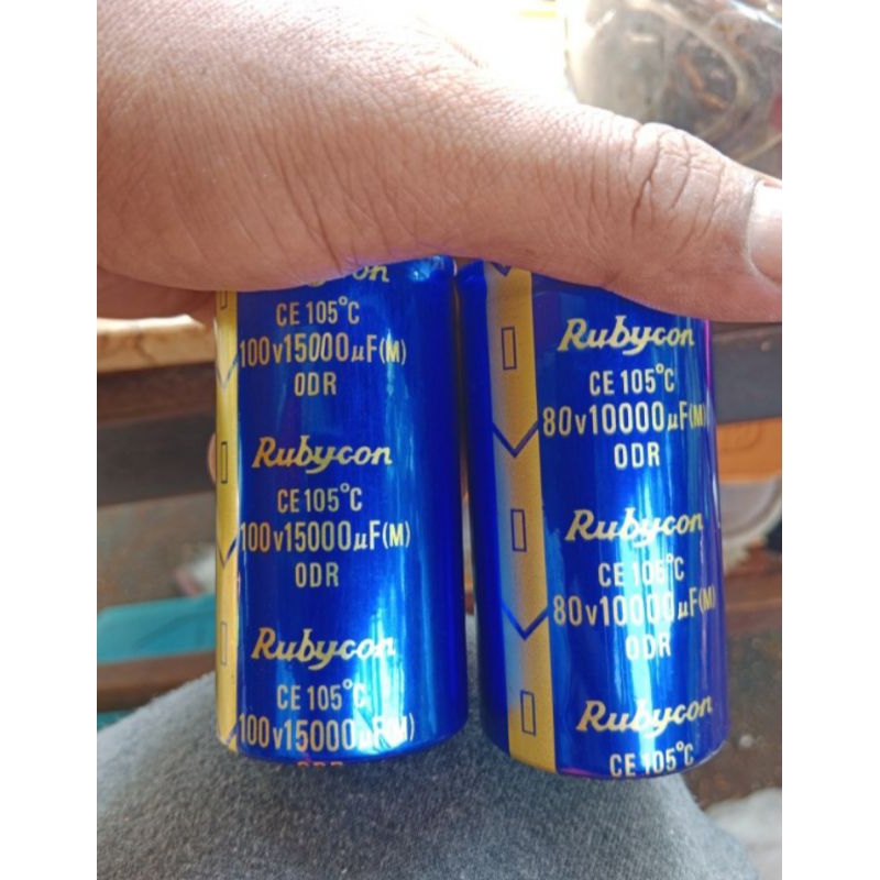 Elco Rubycon Biru 10000Uf 80V , 10000Uf 100V , 15000Uf 100V