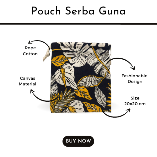 Pouch Serut Serbaguna Bahan Kanvas