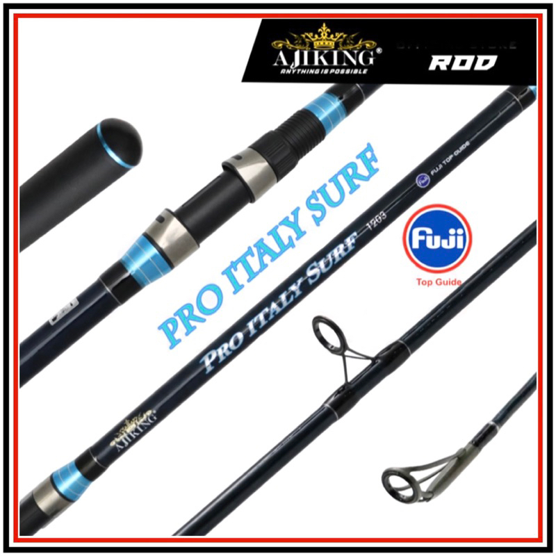 AJIKING PRO ITALY SURF 390/420/450 FULL X-WRAP CARBON PASIRAN ROCK FISHING