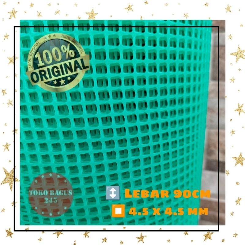 Jaring Ram Plastik HDPE Serba Guna Alas Kandang Hewan Peliharaan Lebar Full 90 cm Bagus Murah Bandun