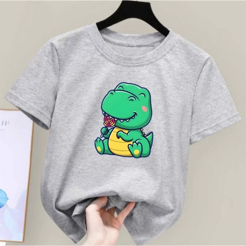 Dunia.Oblong - Kaos Anak Laki Laki Dan Perempuan Dino hijau Baju Anak Cowok &amp; Cewek Kaos Distro Anak Usia 2-10 Tahun