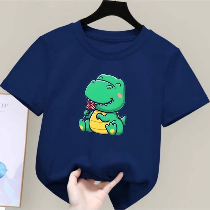 Dunia.Oblong - Kaos Anak Laki Laki Dan Perempuan Dino hijau Baju Anak Cowok &amp; Cewek Kaos Distro Anak Usia 2-10 Tahun