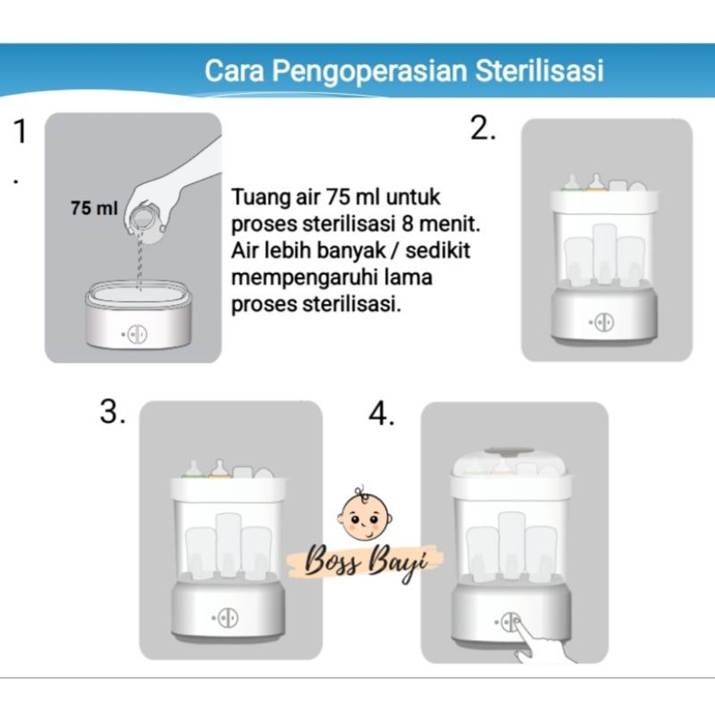 BABY SAFE - Sterilize + Food Warm / Mesin Seterilisasi dan Menghangatkan Makanan LB318 Sterilizer