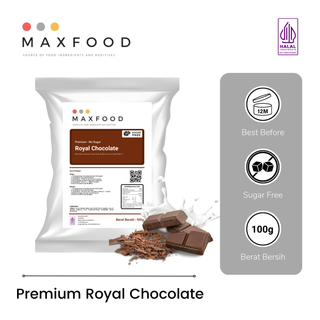 

Premium No Sugar - Royal Chocolate / Bubuk Minuman Royal Chocolate Premium 100 Gram