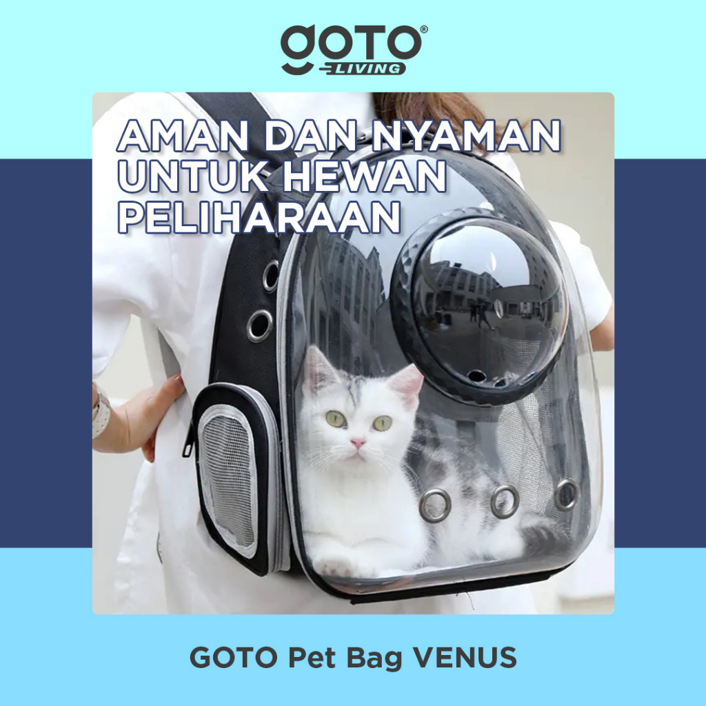 Goto Venus Tas Ransel Kucing Astronot Gendong Pet Cargo Transparan