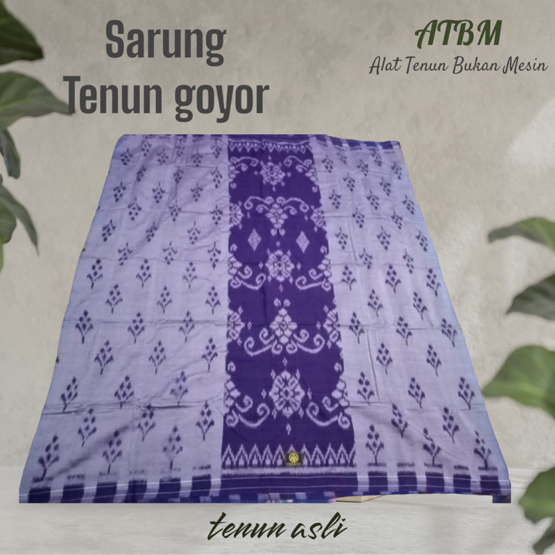 Sarung tenun goyor jahit tengah asli-ATBM Alat Tenun Bukan Mesin-motiv khas Bali loloan