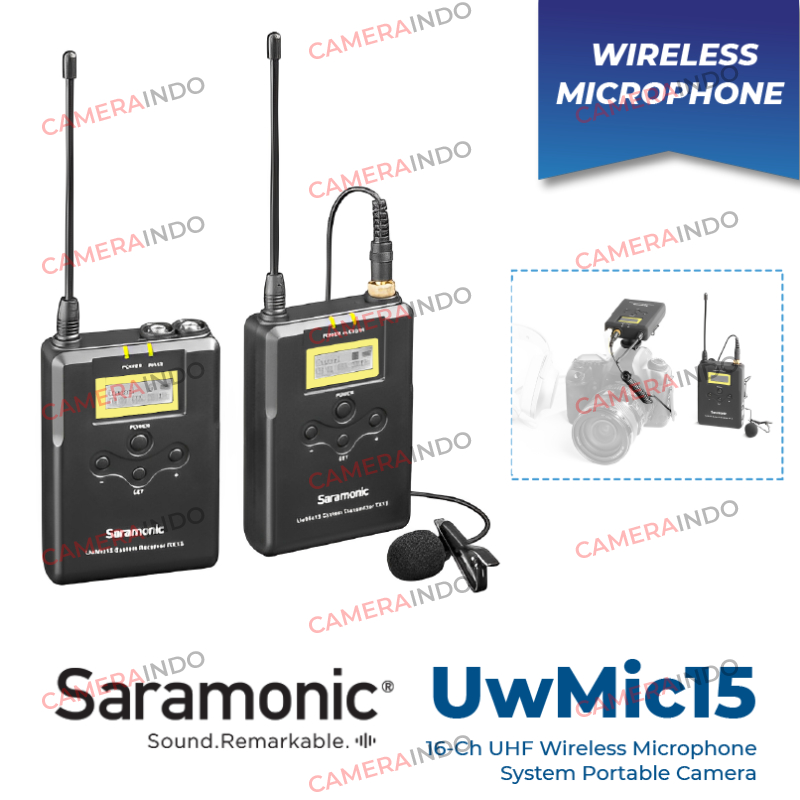 Mic Saramonic UwMic15 Wireless Lavalier Mic kamera RX15 TX15