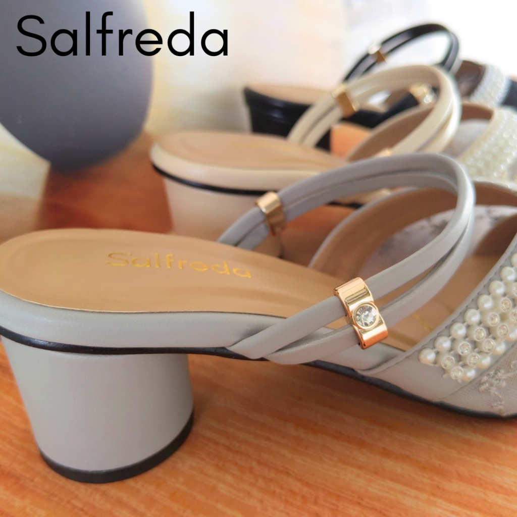 Sepatu Sandal Pesta Wanita Kondangan Elegan Terbaru Mewah Ori Import Impor Korea Brukat Hak Heels 5 cm Kaca Pernikahan Wedding Kantoran RB70005