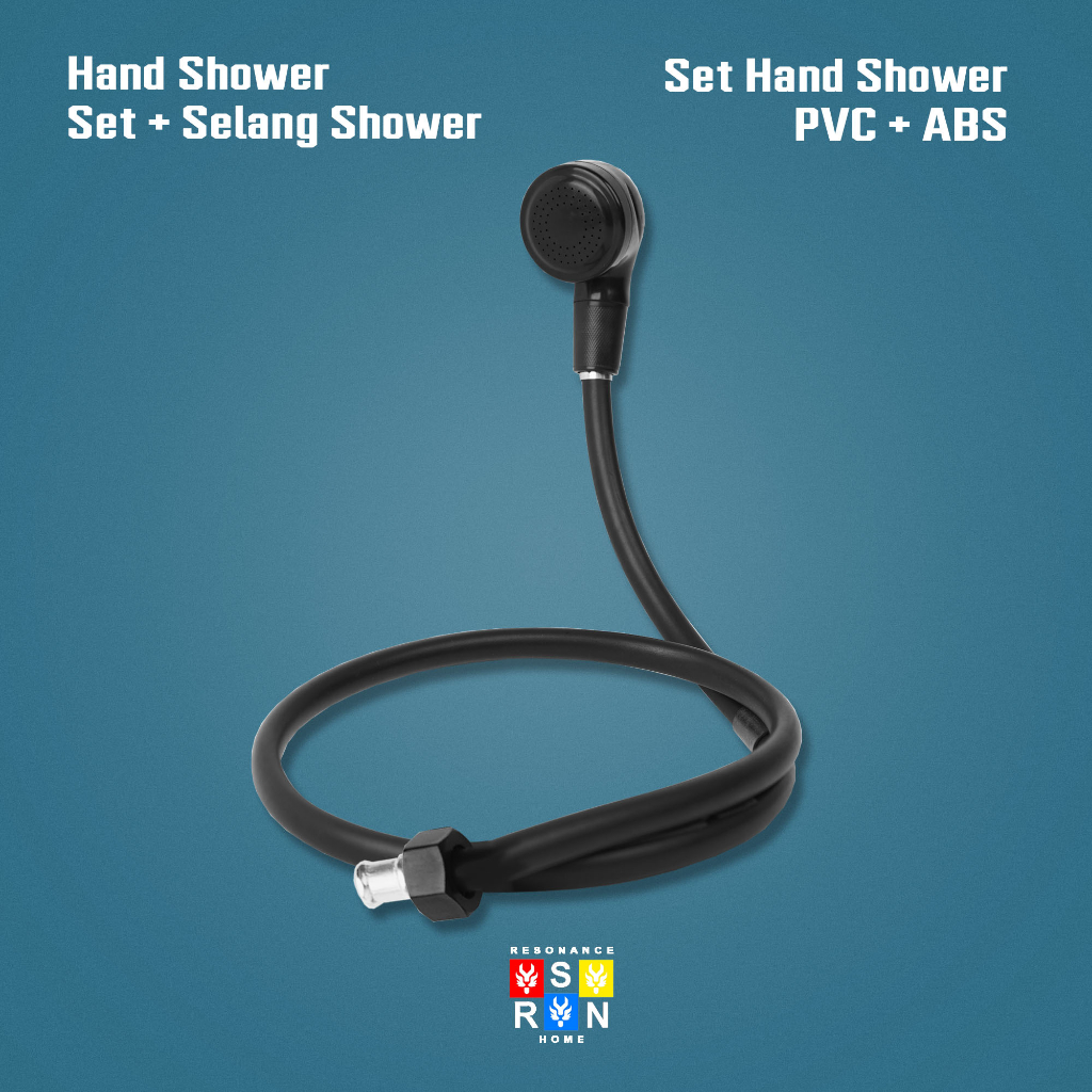 Set hand Shower / PVC Hitam 1M Resonance Home