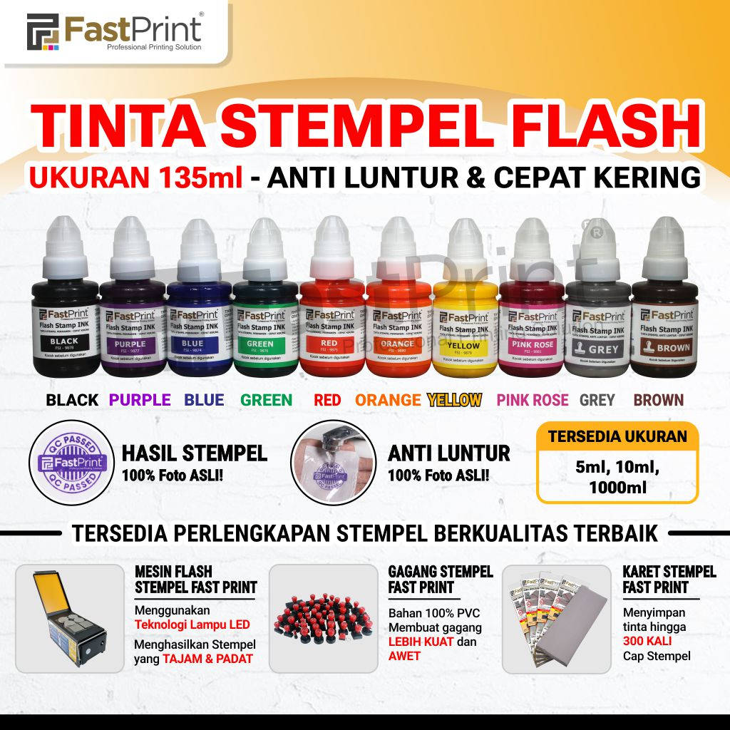 Fast Print Tinta Stempel Flash 135 ML