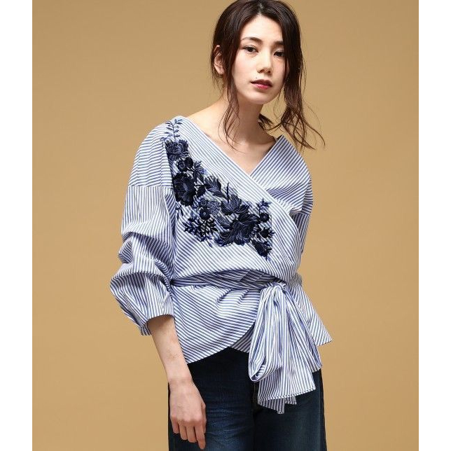 CONSENNSO wrap blouse