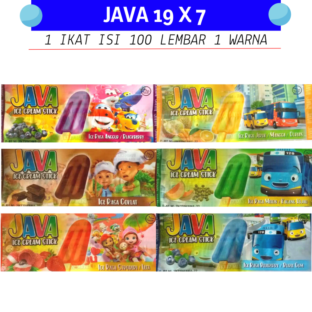

BUNGKUS ES KRIM STIK JAVA - JUAL PLASTIK KEMASAN ICE CREAM - KEMASAN PLASTIK ES KRIM - JUAL PLASTIK ES BERGAMBAR