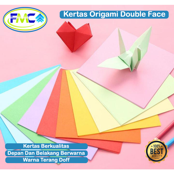 Kertas Origami Warna Pastel 2 Sisi Lembar Warna Warni Origami Paper Kerajinan Kreasi DIY Serbaguna