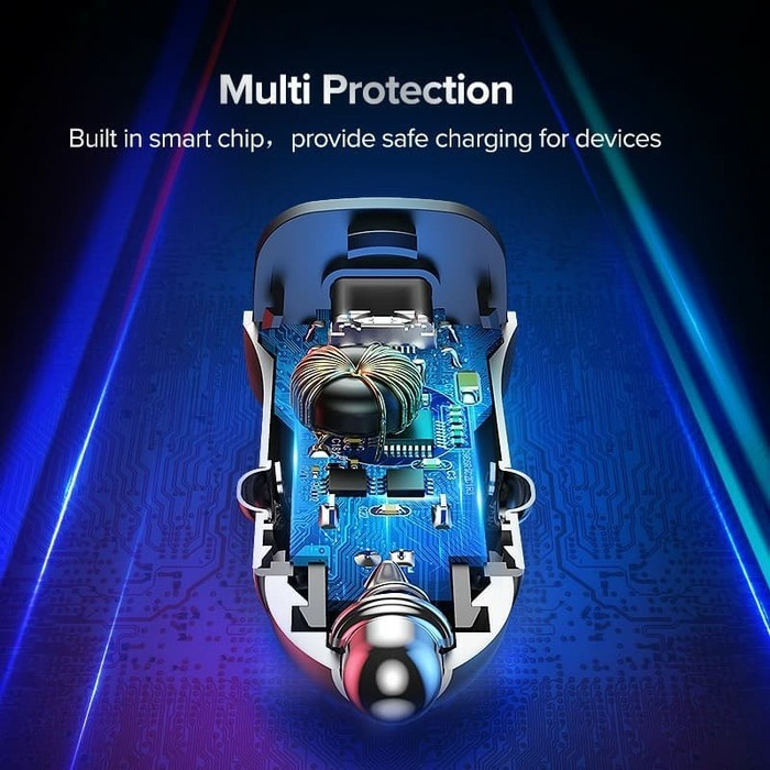 UGREEN Adaptor Car Fast Charging Pd 18W Charger Saver Mobil QC 4.0 3.0 Dual Port USB + Type C 30780