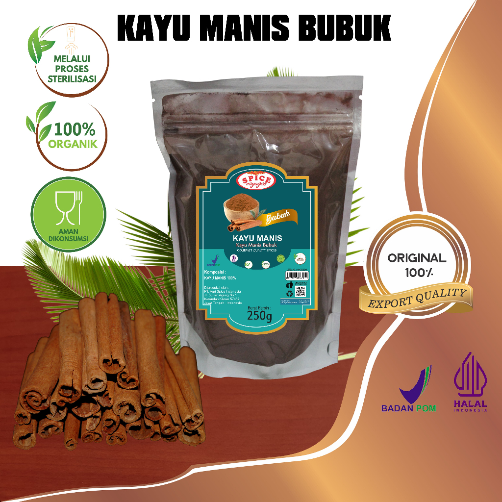 

Spice Voyages Ground Cinnamon (250gr) / Kayu Manis Bubuk (250gr)