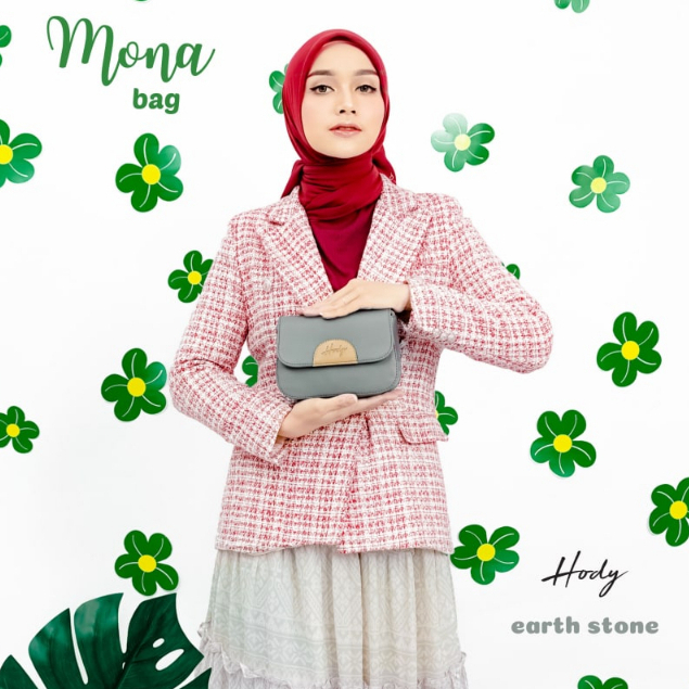 Tas Wanita Selempang HODY Mona Bag Earth Stone Batu Alam Sling Bag Slempang Premium