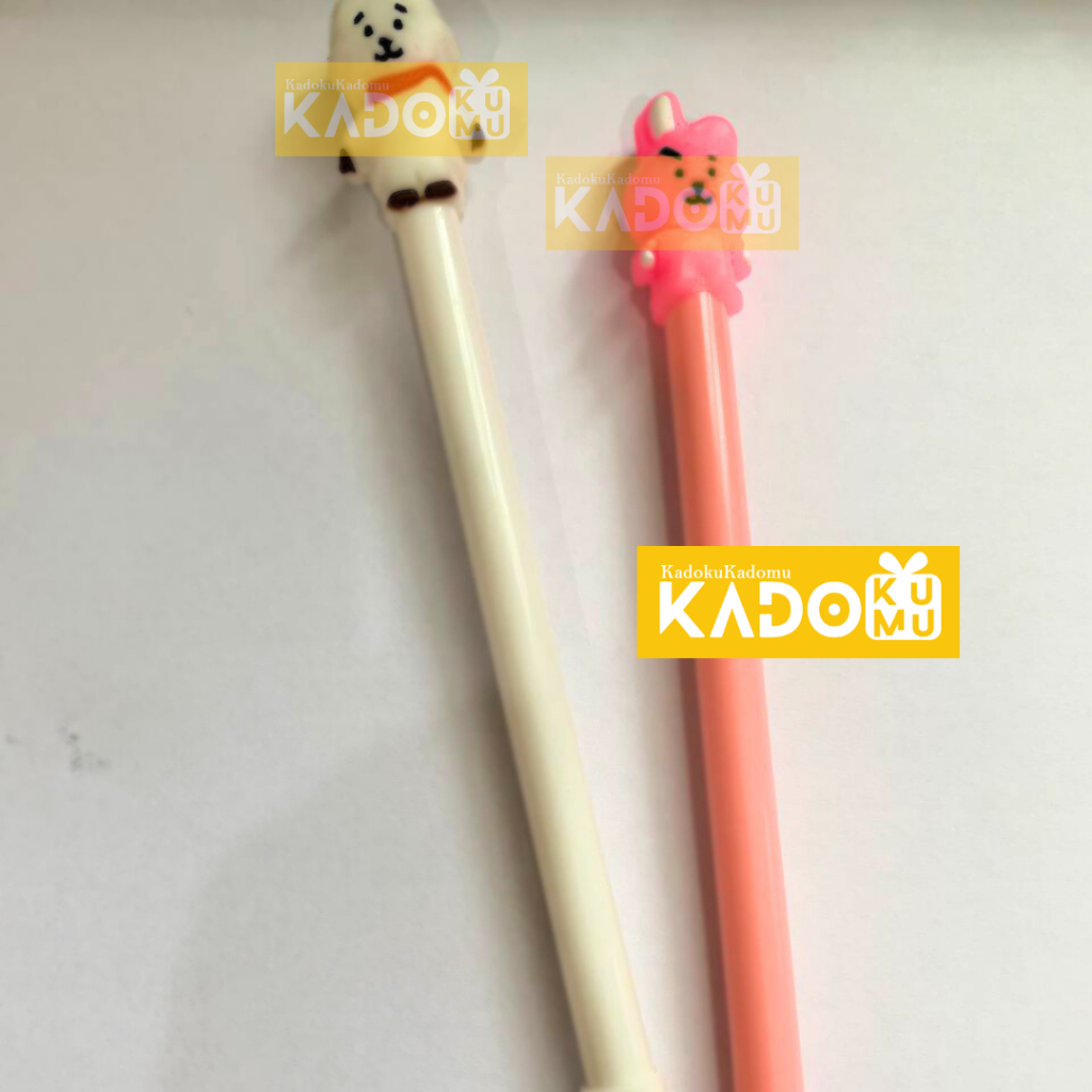 

Bolpen Karakter Army / Pena karakter 0.5mm Warna Pink dan Putih
