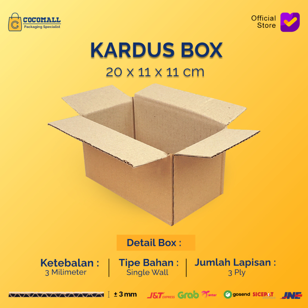 

Kardus Karton Box 20x11x11 CM Dus Packing Hampers Polos