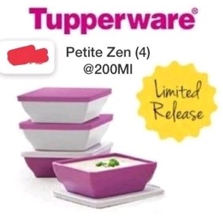 TUPPERWARE Ichigo Zen Set (Petite Size 200 ml) // Wadah Saji Bowl Unik Tempat Penyimpanan Bahan Dapu