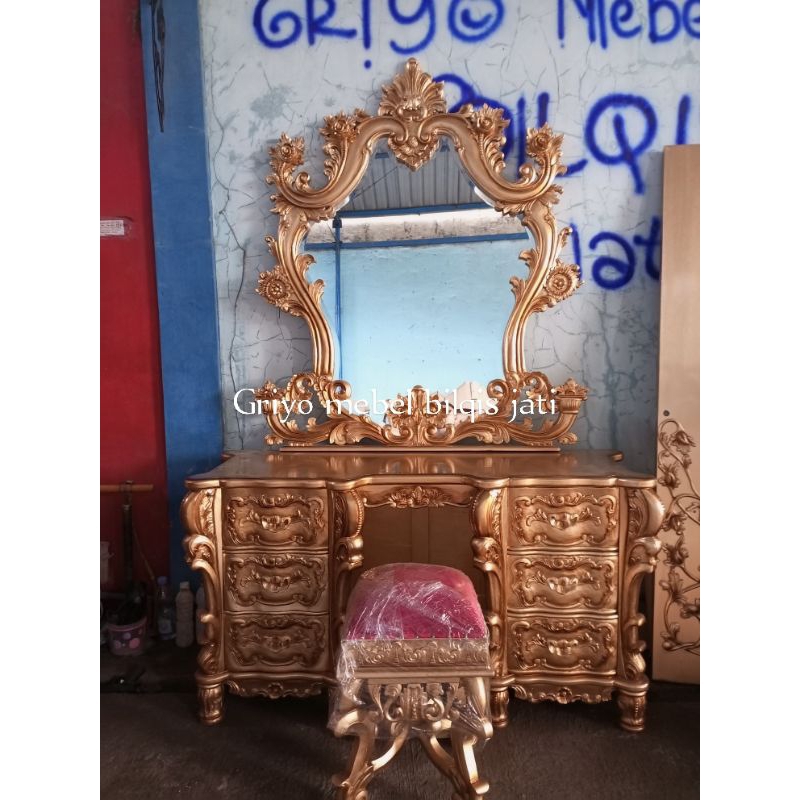 meja rias ukir jati jepara
