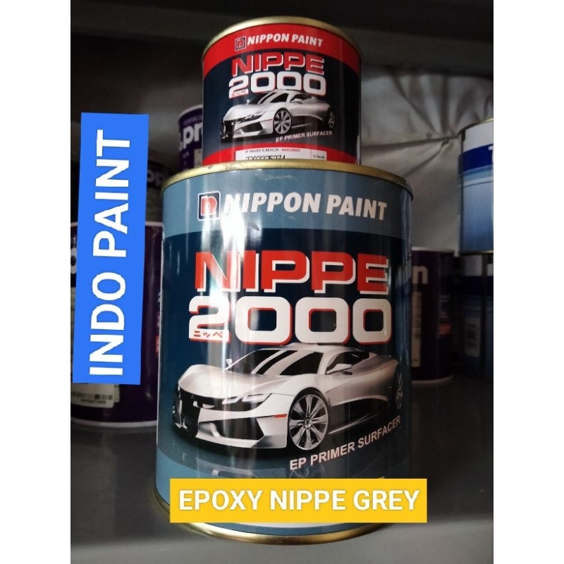 INDO PAINT:CAT DUCO EPOXY NIPPE 2000 + HARDENER  GREY 1 KG