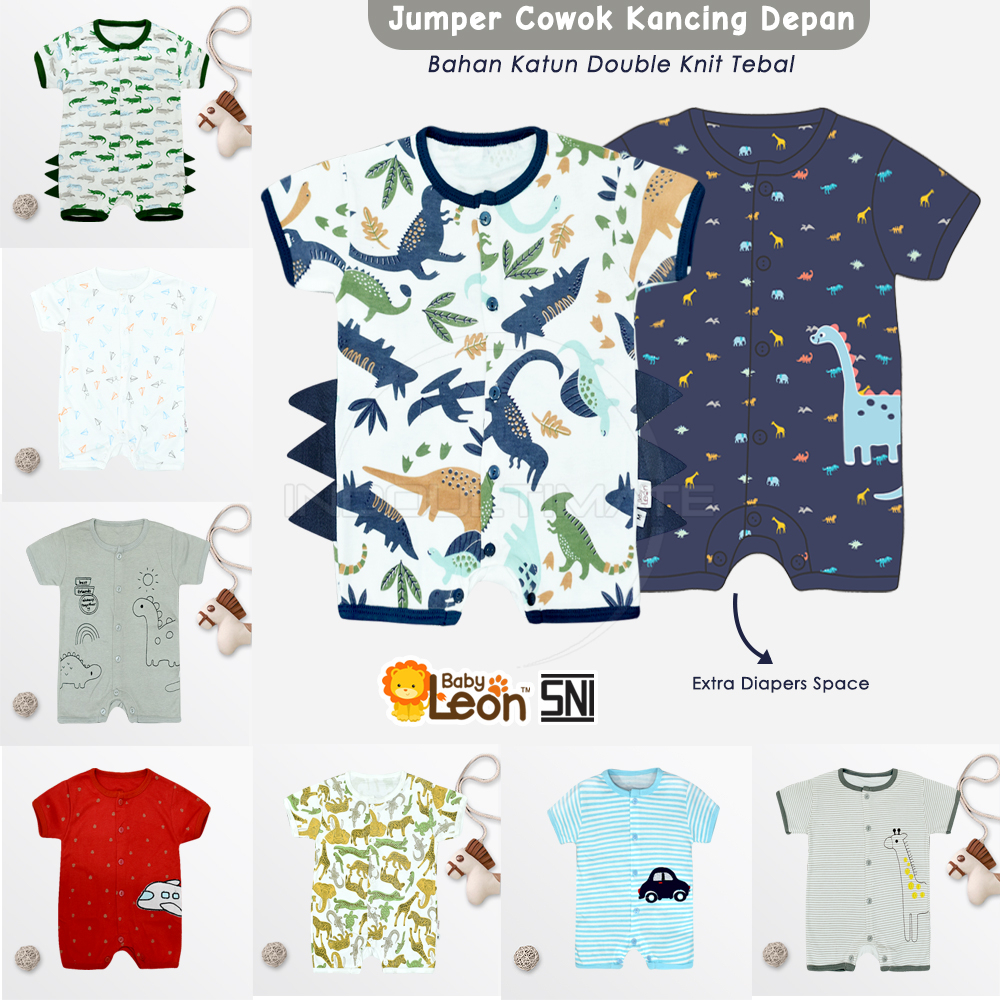 GY-045 BABY LEON 1 Pcs Jumsuit Bayi Laki-Laki Jumper Jumpsuit Anak Balita Cowok Baju Bayi Laki-laki