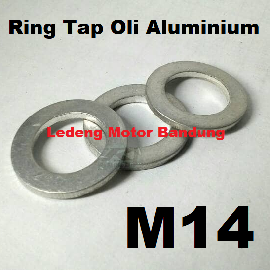 Ring Tap Oli Aluminium M12 M14 untuk lubang pembuangan pelumas motor