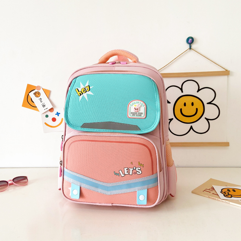 [M.Toys] Tas Ransel Anak Sekolah Model Simple buat SD Kualitas Import Premium -M0221