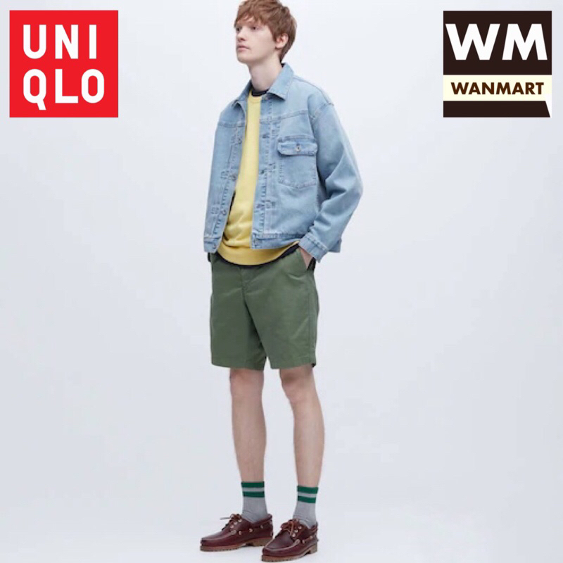 UNIQLO Men Shorts Celana Pendek Chino Pria Green