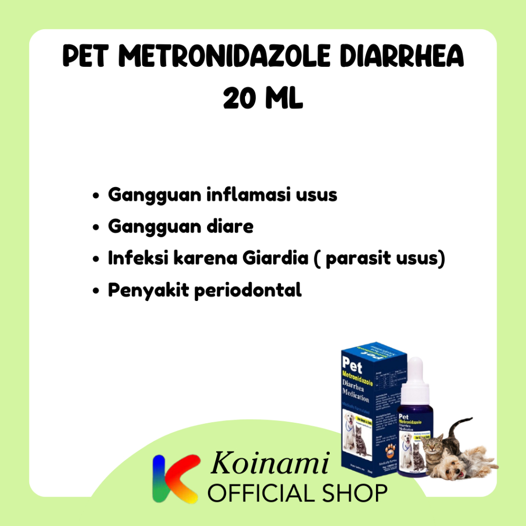 PET METRONIDAZOLE DIARRHEA 20ml / raid all / obat mencret / obat diare kucing anjing  / pet