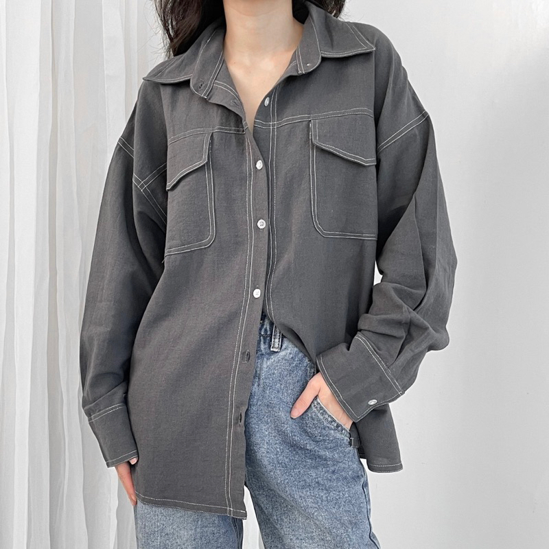 Kiyo Listed Oversized Shirt